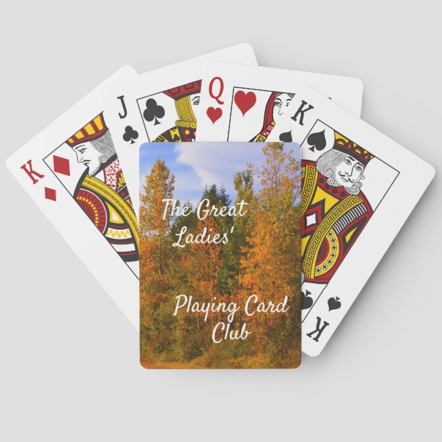 Autumn Mountain Scene Personalised Playing Cards (Back)