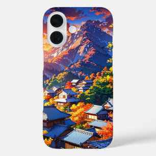 Autumn Mountain Village iPhone 16 Case
