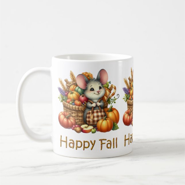 Autumn Mouse Coffee Mug (Left)