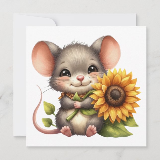 Autumn Mouse Greeting Card (Front)