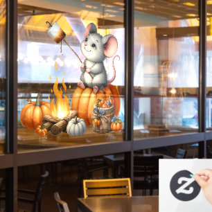 Autumn Mouse Window Cling
