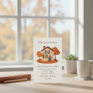 Autumn Moving Announcement Card