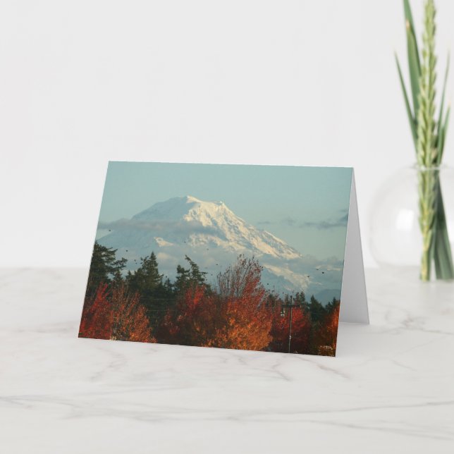 Autumn Mt. Rainier Card (Front)