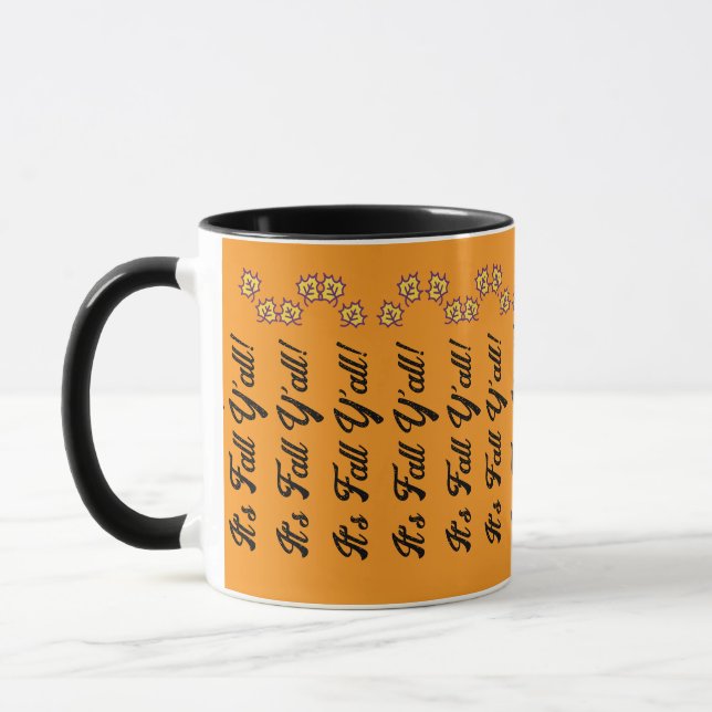 Autumn Mug says It's Fall Y'all! (Left)