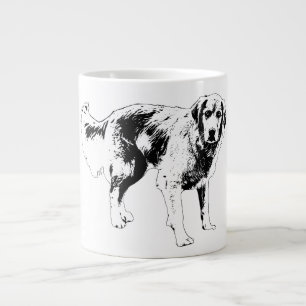 Autumn Mug with Bold Dog Outline