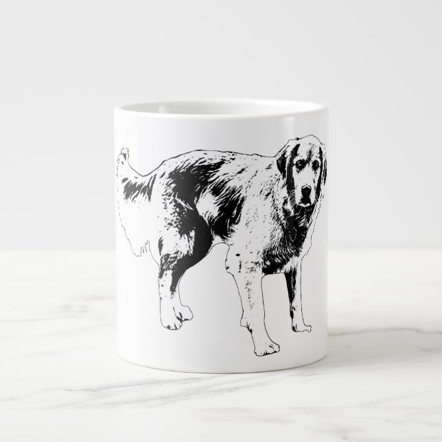 Autumn Mug with Bold Dog Outline (Front)