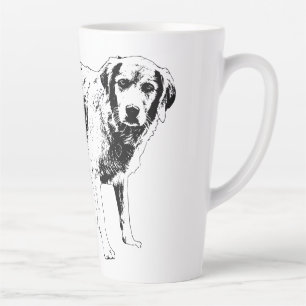 Autumn Mug with Bold Dog Outline