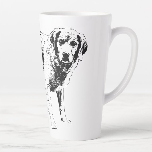 Autumn Mug with Bold Dog Outline (Right)