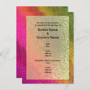 Autumn Multi-Shades of Colour Wedding Invitation