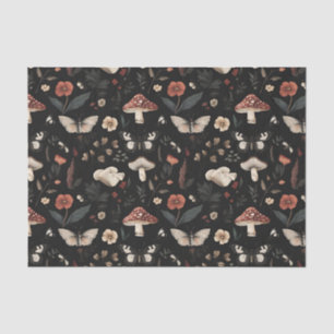 Autumn Mushroom and Flowers Fall Decoupage Tissue Paper