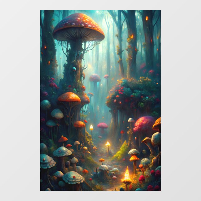 Autumn Mushroom Window Cling (Sheet)