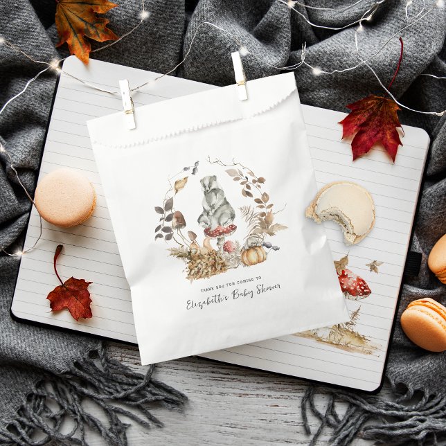 Autumn Mushroom | Woodland Forest Baby Shower Favour Bag (Creator Uploaded)
