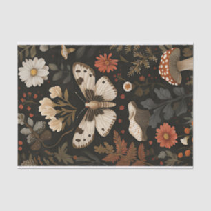 Autumn Mushrooms and Flowers Fall Decoupage Tissue Paper
