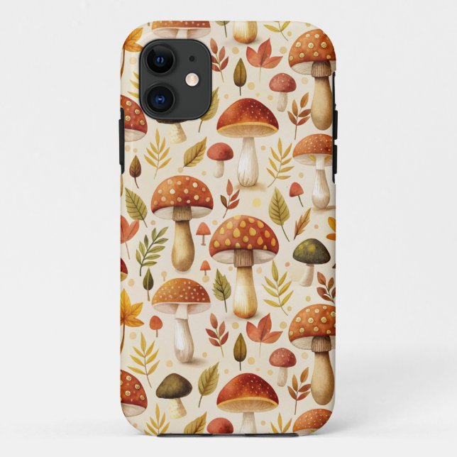 Autumn Mushrooms Case-Mate iPhone Case (Back)