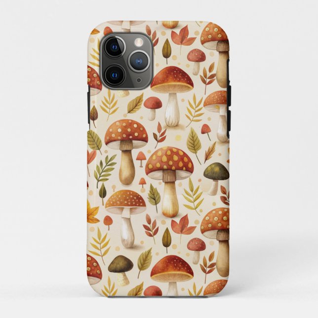 Autumn Mushrooms Case-Mate iPhone Case (Back)