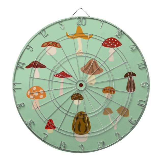 Autumn Mushrooms Dartboard (Front)