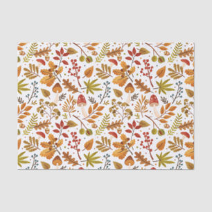 Autumn Mushrooms, Leaves and Berries Tissue Paper