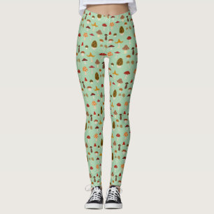 Autumn Mushrooms Leggings