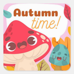 Autumn Mushrooms Stickers