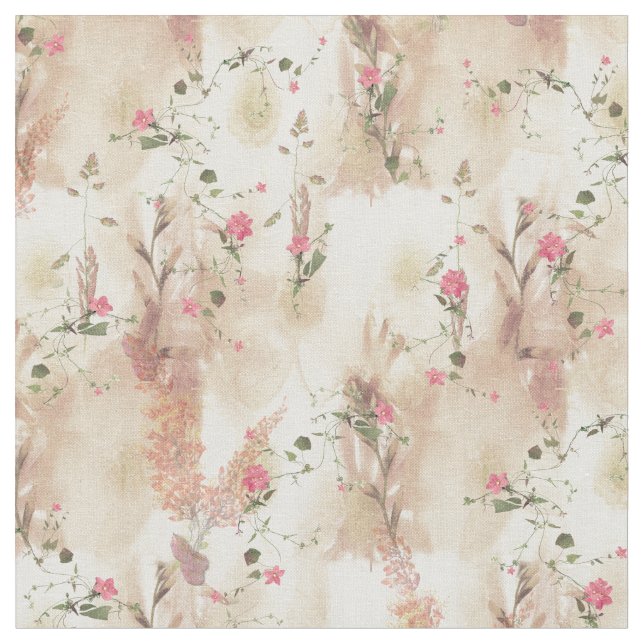 Autumn Neutral-toned Elegant Botanical theme Fabric (Close Up)