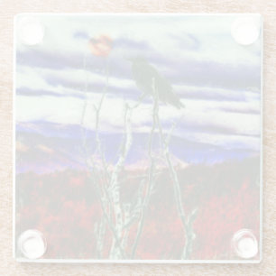 Autumn Night Glass Coaster