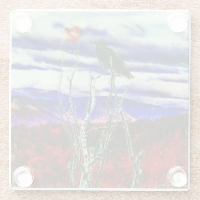 Autumn Night Glass Coaster (Back)