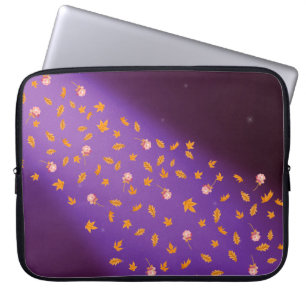 Autumn Night Sky & Roses Laptop Sleeve