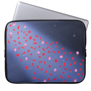 Autumn Night Sky & Roses Laptop Sleeve