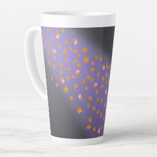 Autumn Night Sky & Roses Night Sky  Latte Mug