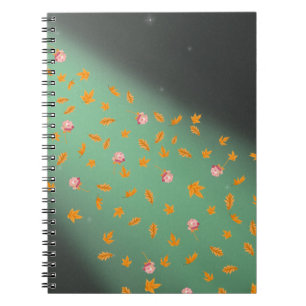 Autumn Night Sky & Roses Notebook