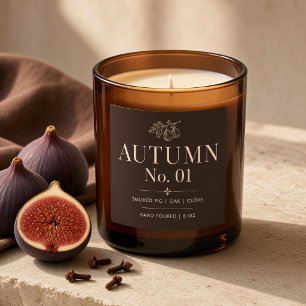 Autumn No. 01 Smoked Fig Custom Fall Candle Square Sticker