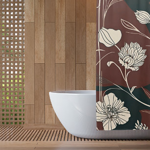 Autumn Noir Bloom Shower Curtain