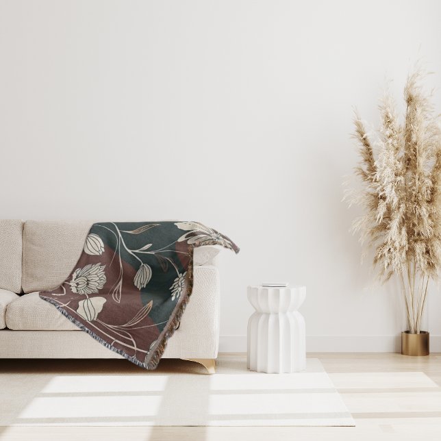 Autumn Noir Blossoms Throw Blanket (Creator Uploaded)