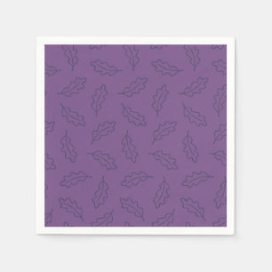 Autumn Oak cocktail napkins - grape/plum