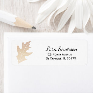 Autumn Oak Leaf Return Address Label
