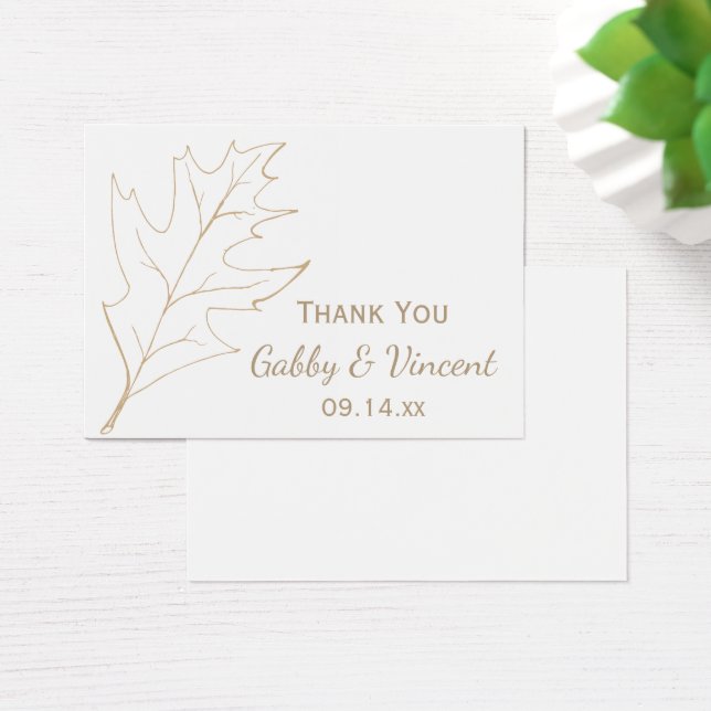 Autumn Oak Leaf Wedding Favour Tags (Desk)