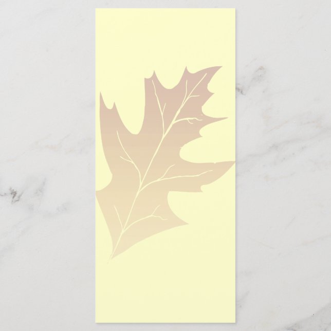 Autumn Oak Leaf Wedding Program (Back)