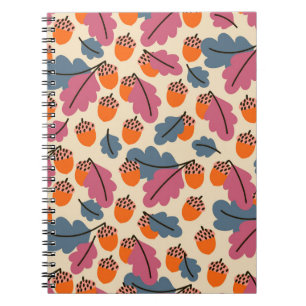 Autumn Oak: Leaves and Acorns Pattern Notebook