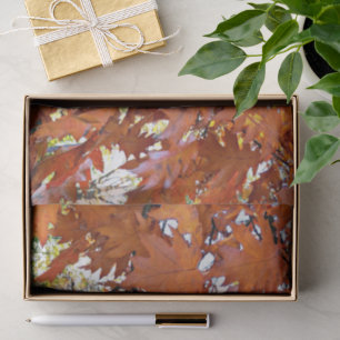 Autumn Oak Leaves Floral Tissue Paper