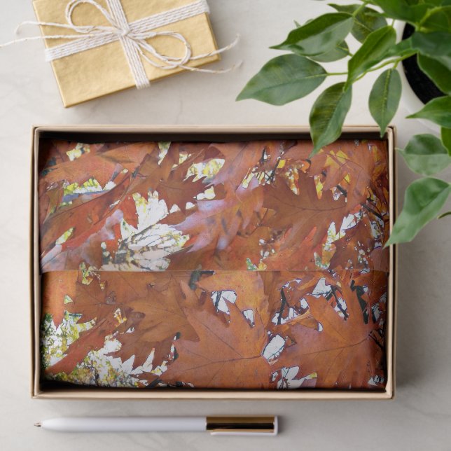 Autumn Oak Leaves Floral Tissue Paper (Gift)
