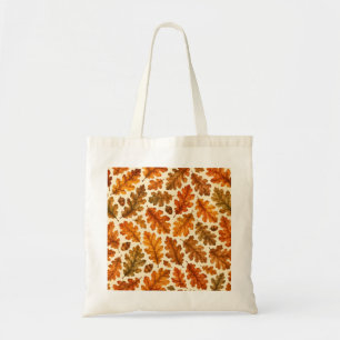 Autumn Oak Leaves Pattern   Cosy Nature Aesthetic Tote Bag