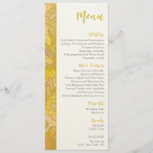 Autumn Oak Leaves Wedding Menu