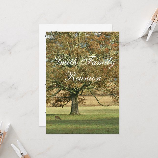 Autumn Oak Tree Family Reunion Invitation (Creator Uploaded)