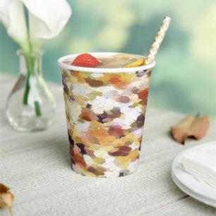 Autumn Oil Abstract Paper Cups