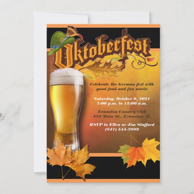 autumn oktoberfest invitation (Front)