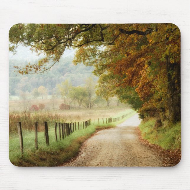 Autumn on a Country Road Mouse Pad (Front)