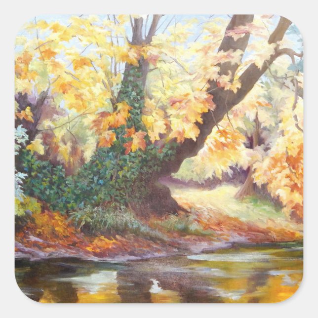 Autumn on the Darent 1999 Square Sticker (Front)