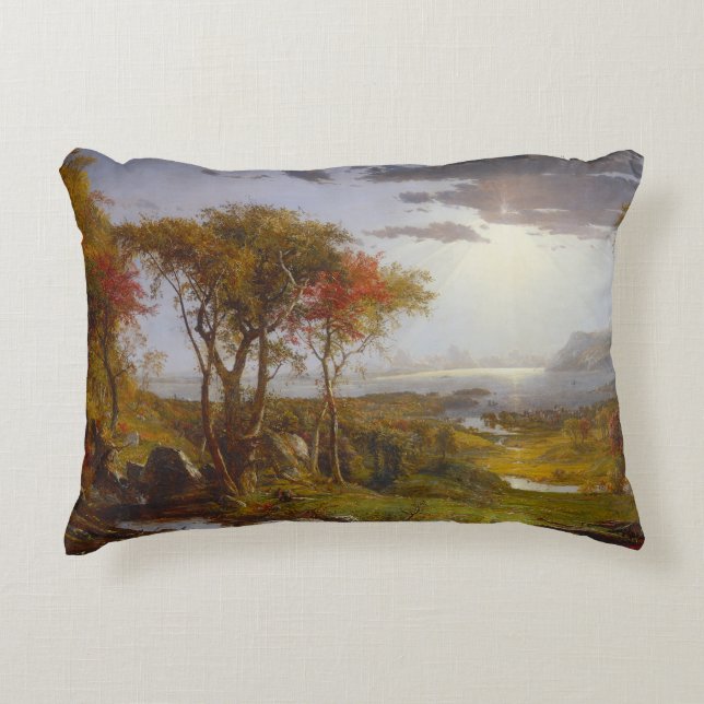 Autumn On the Hudson River Decorative Cushion (Front)