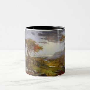 Autumn on the Hudson River (New York State) Two-Tone Coffee Mug