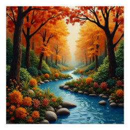 Autumn on the River Poster